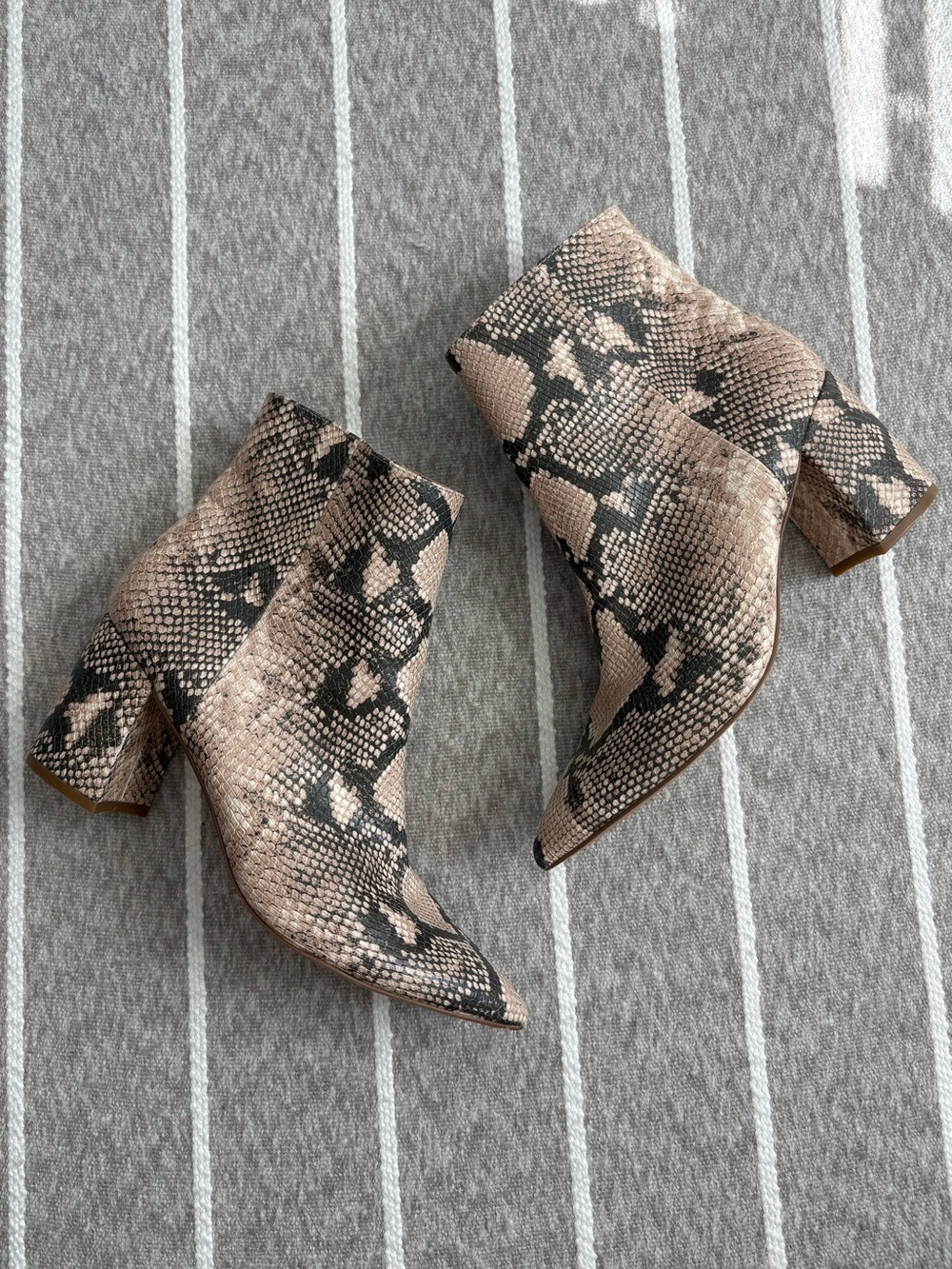 Steve Madden Nadalie Snake Print Ankle Boots